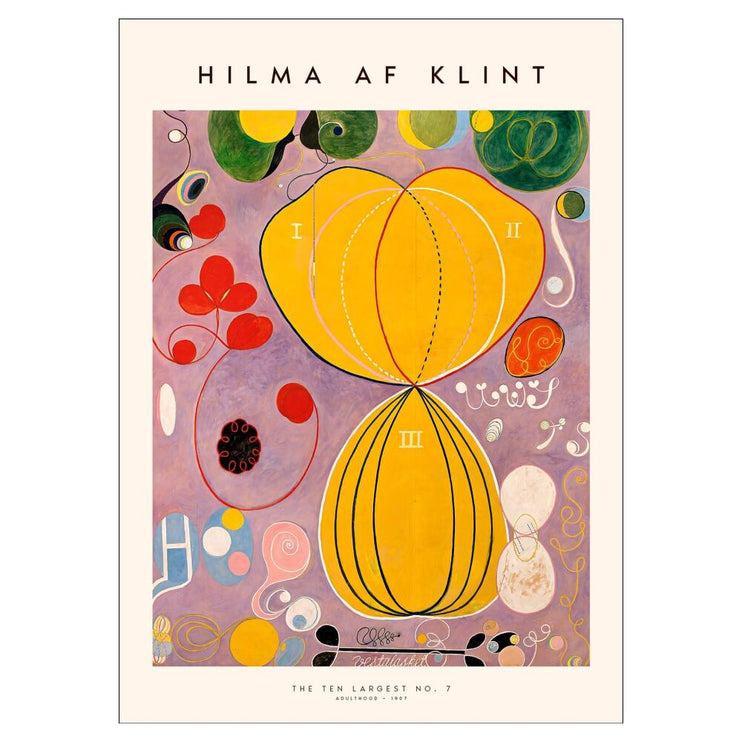 Poster and frame plakat hilma af klint 'The Ten Largest No. 07'