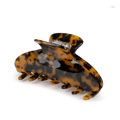 Sui Ava Ida Classic Big hårklemme med brunt leopardmønster.