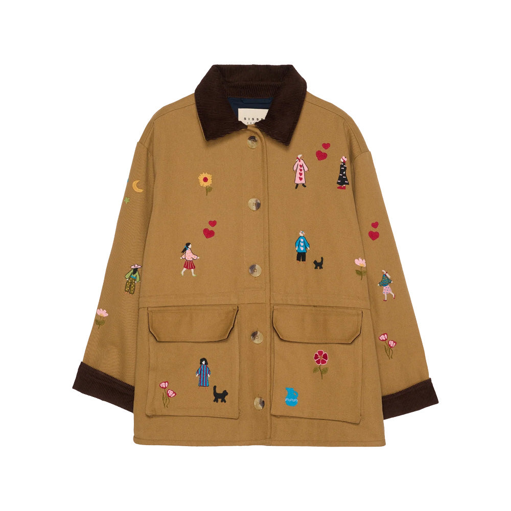 Sissel Edel Cara Jacket Camel Broderi