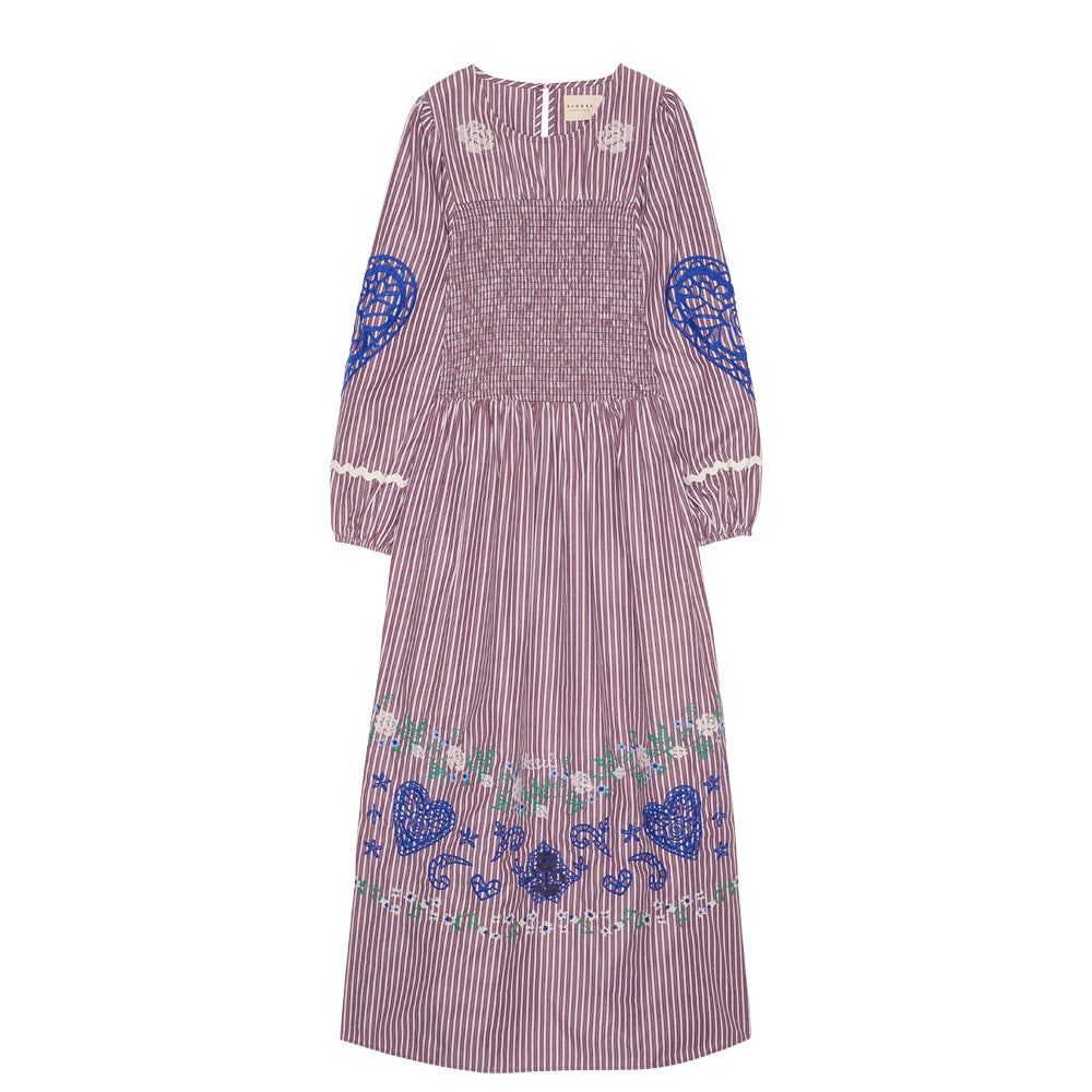 Sissel Edelbo Ivy Dress Purple Stripes