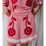 Sissel Edelbo Abelone Shorts Red Flower