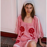 Sissel Edelbo Abelone Top Red Flower