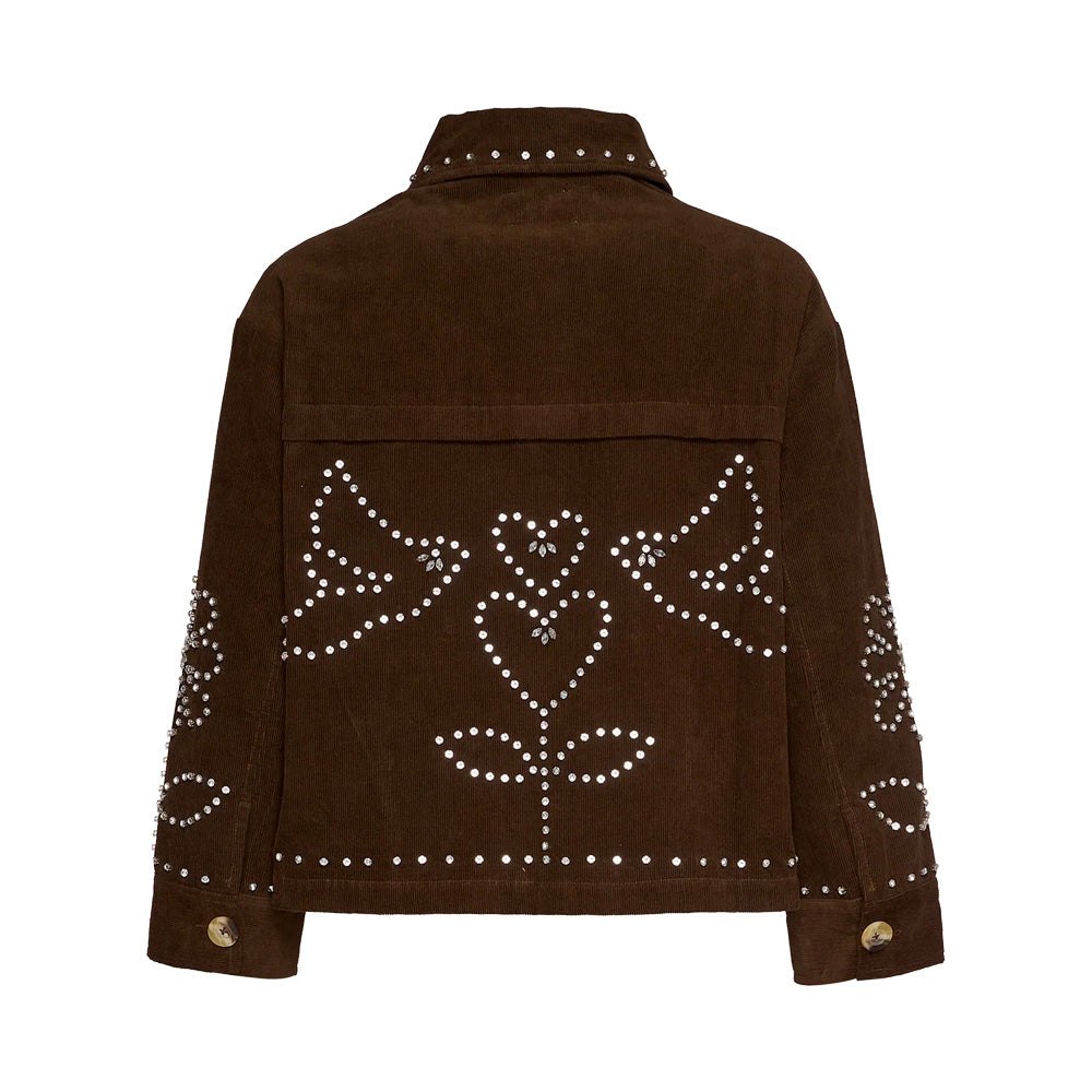 Sissel Edelbo Emme Jacket Brun Fløjl Rhinestones