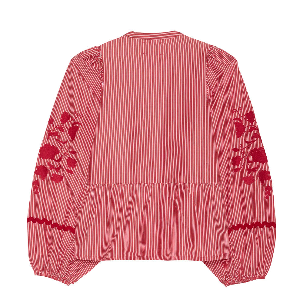 Sissel Edelbo Juliane Top Red Stripes Skjorte