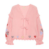 Sissel Edelbo Kamal Top Pink Checks