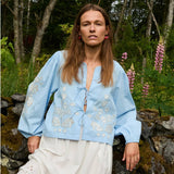 Sissel Edelbo Maggan Top Light Blue Lyseblå