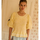 Sissel Edelbo Svea Top Yellow Stripes