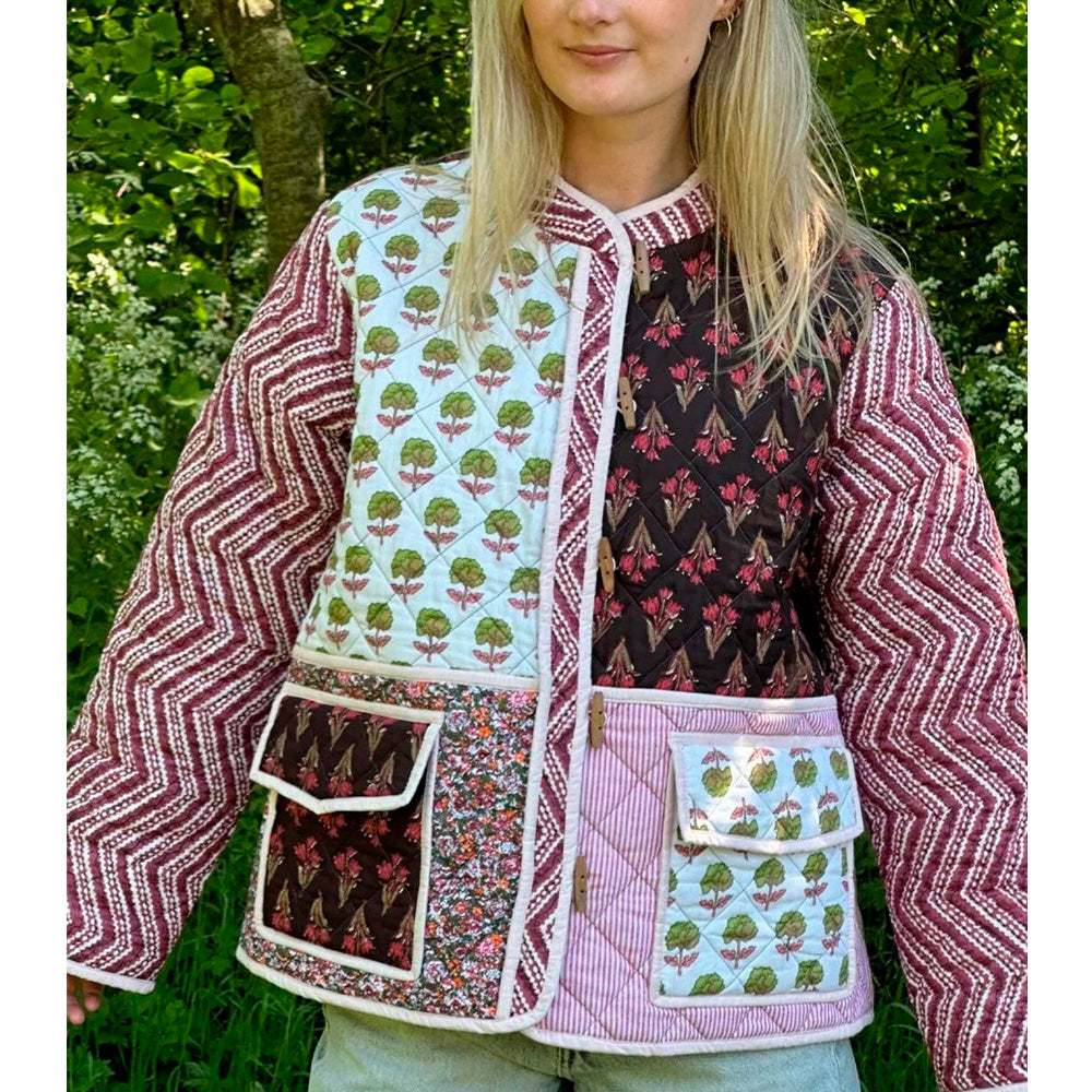 Sissel Edelbo Adriane Quilted Bomuld Jakke Dazy Pink Lyserød