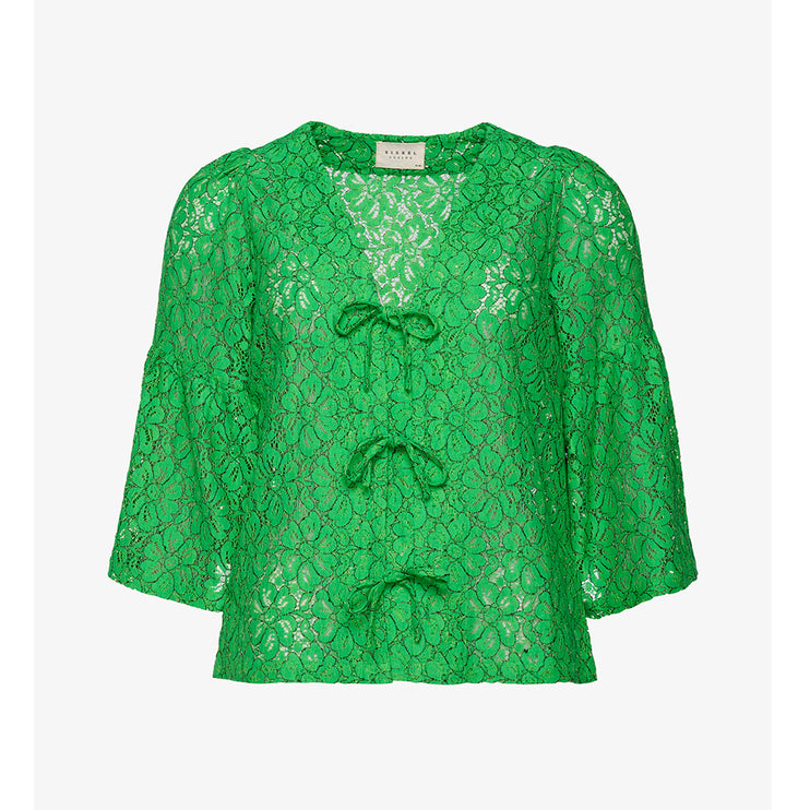 Sissel Edelbo Blondeskjorte Lace Leftover Shirt Grøn