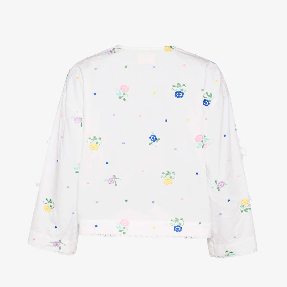 Sissel Edelbo Coho Organic Cotton Top Skjorte Blomster Sløjfe