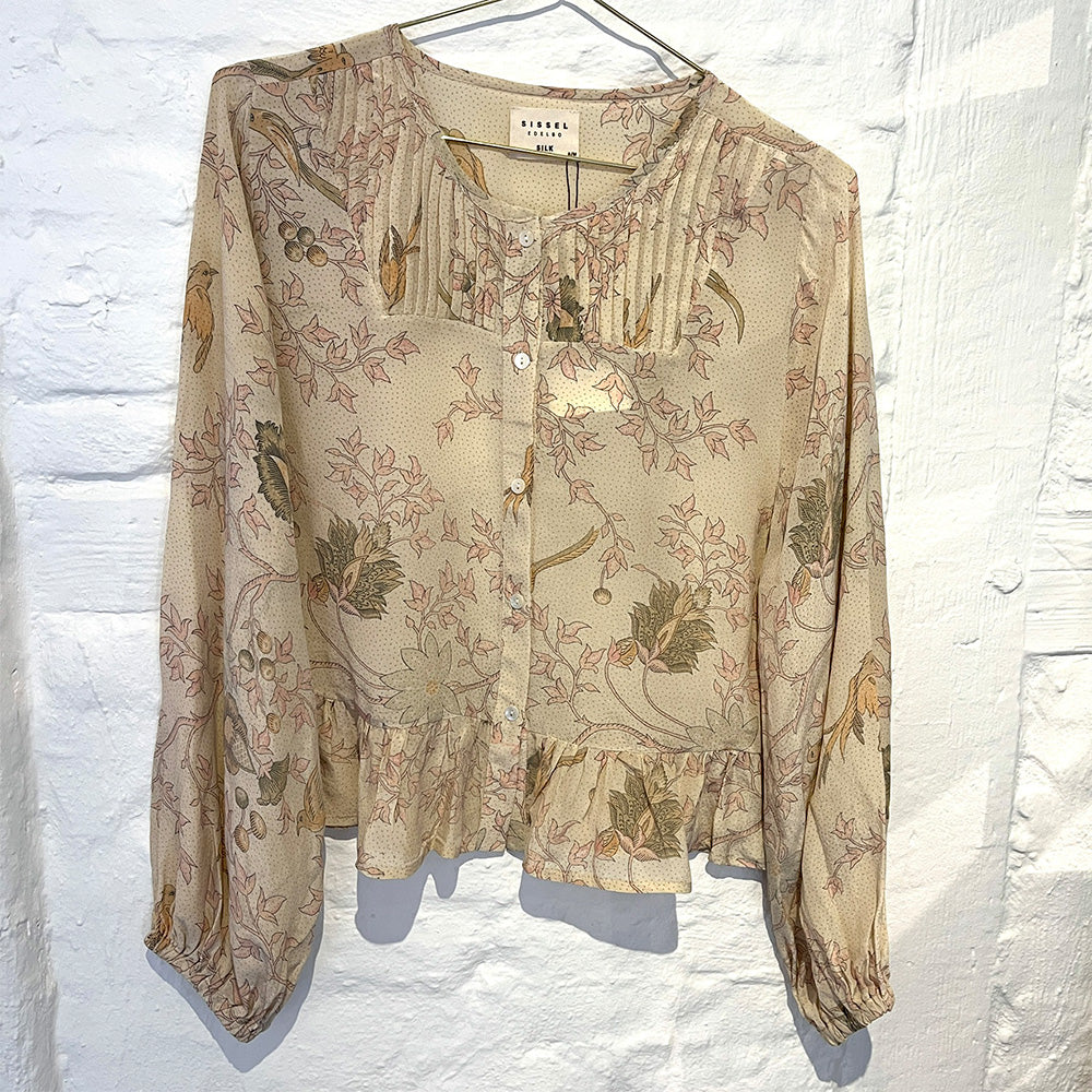 Sissel Edelbo Elara Silke Skjorte Beige