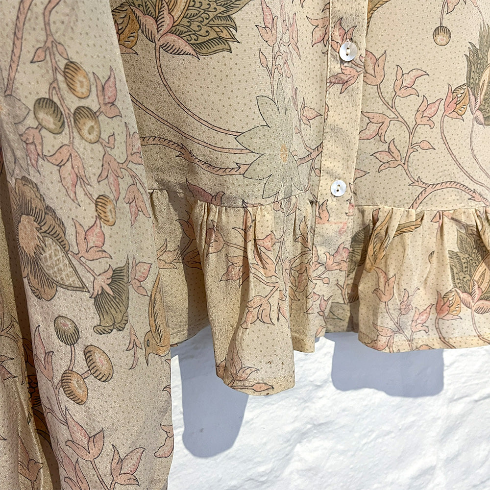 Sissel Edelbo Elara Silke Skjorte Beige