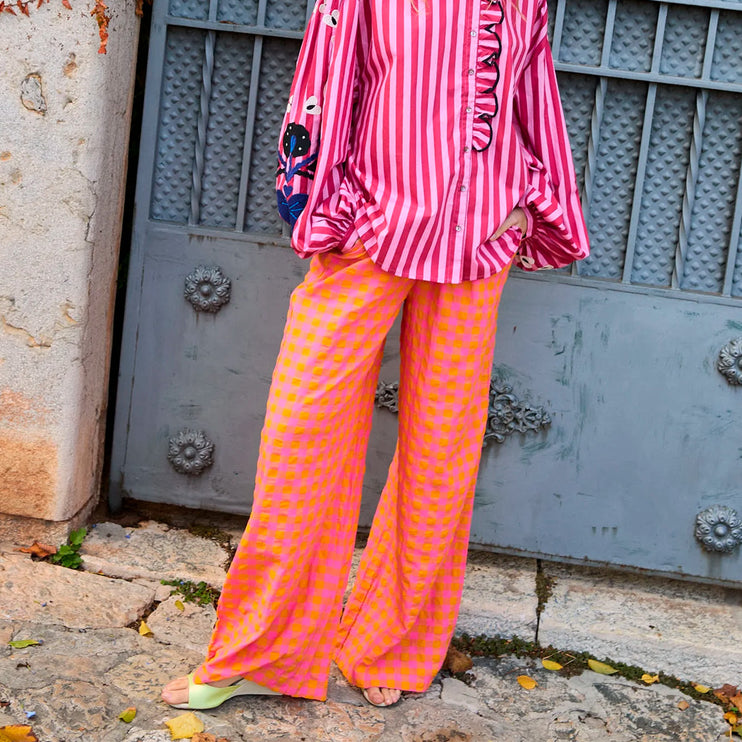Sissel Edelbo Hilde Pants Pink Orange tern S/M