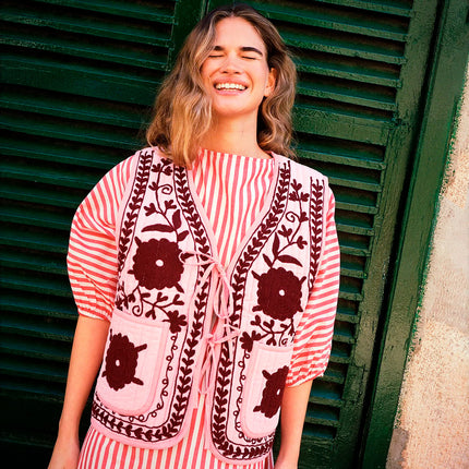 Sissel Edelbo Honey Vest Burgundy