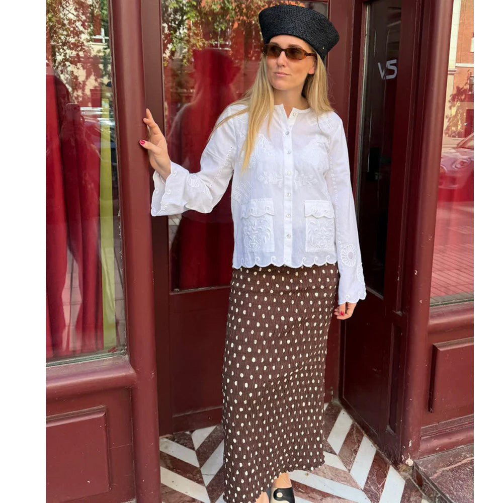 Sissel Edelbo Lady Skirt Brown Dot