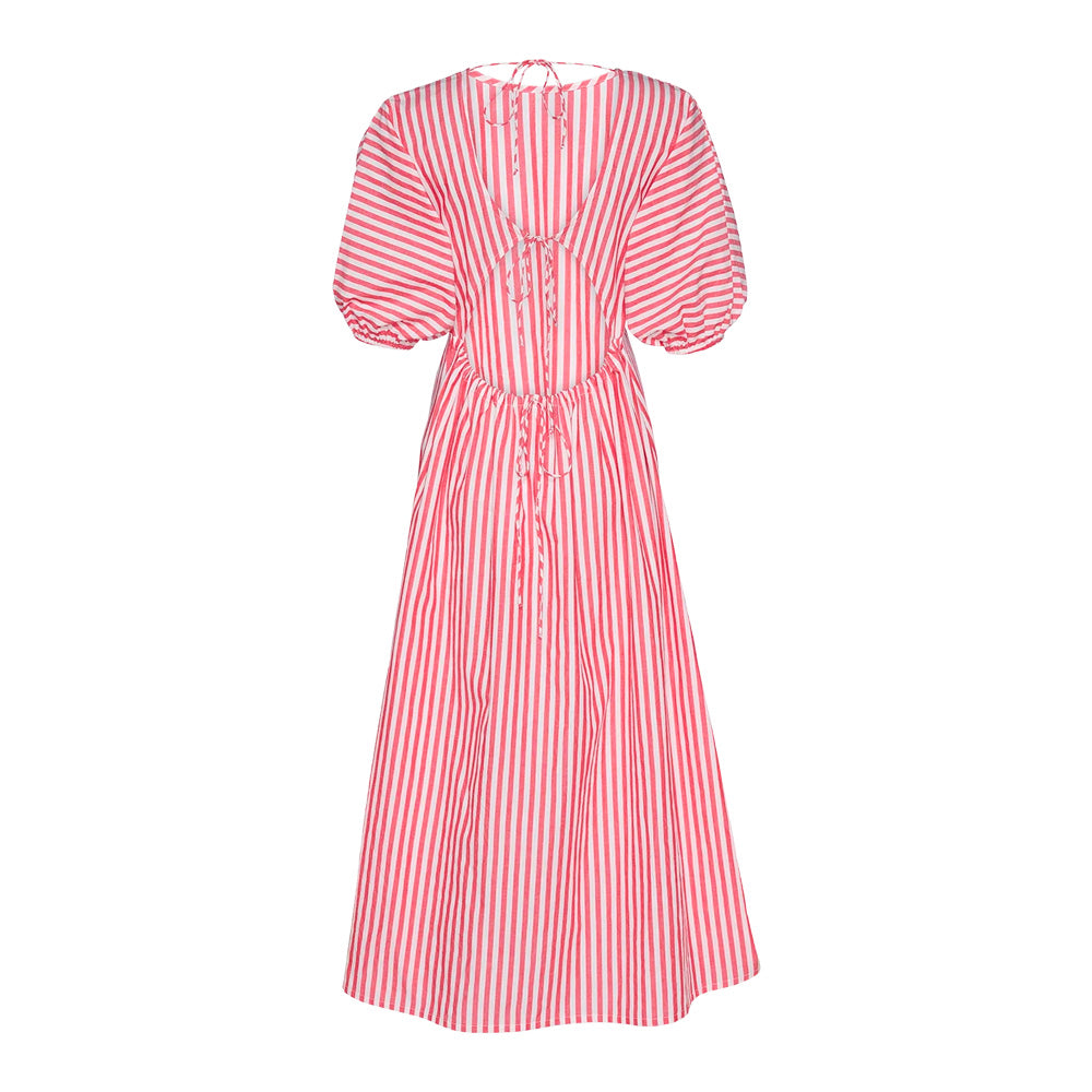 Sissel Edelbo Mendez Dress Røde/hvide Striber Kjole