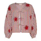 Sissel Edelbo Nanette Top Brown Checks