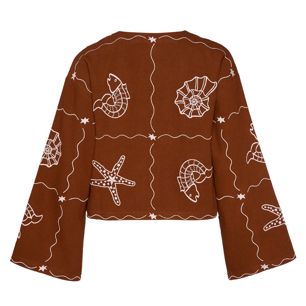 Sissel Edelbo Seashell Top Soft Brown