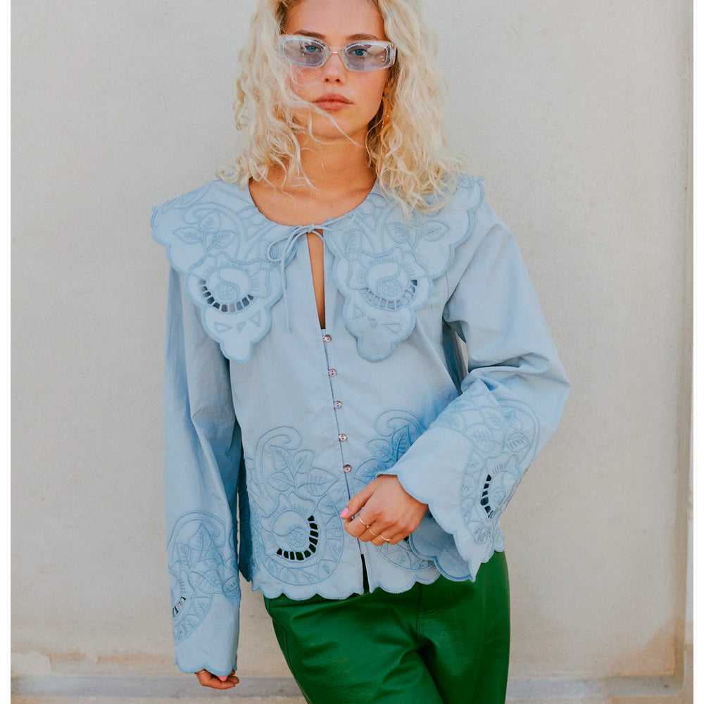 Sissel Edelbo Skjorte Cameron Top Soft Blue