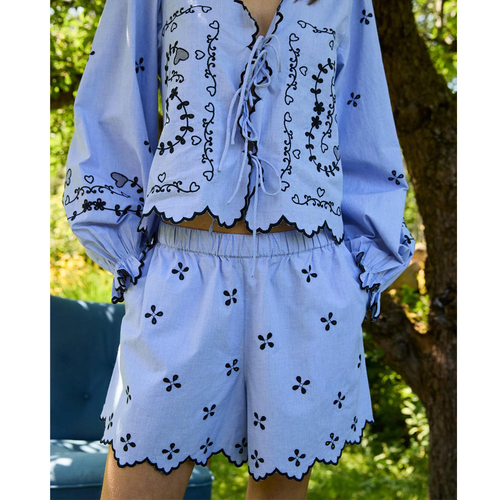 Sissel Edelbo Tone Shorts Blue Chambray