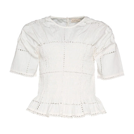 Sissel Edelbo Vincenta Top White Squares S/M