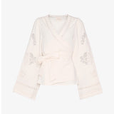 Sissel Edelbo Winfrey Organic Cotton Wrap Top Skjorte Off White