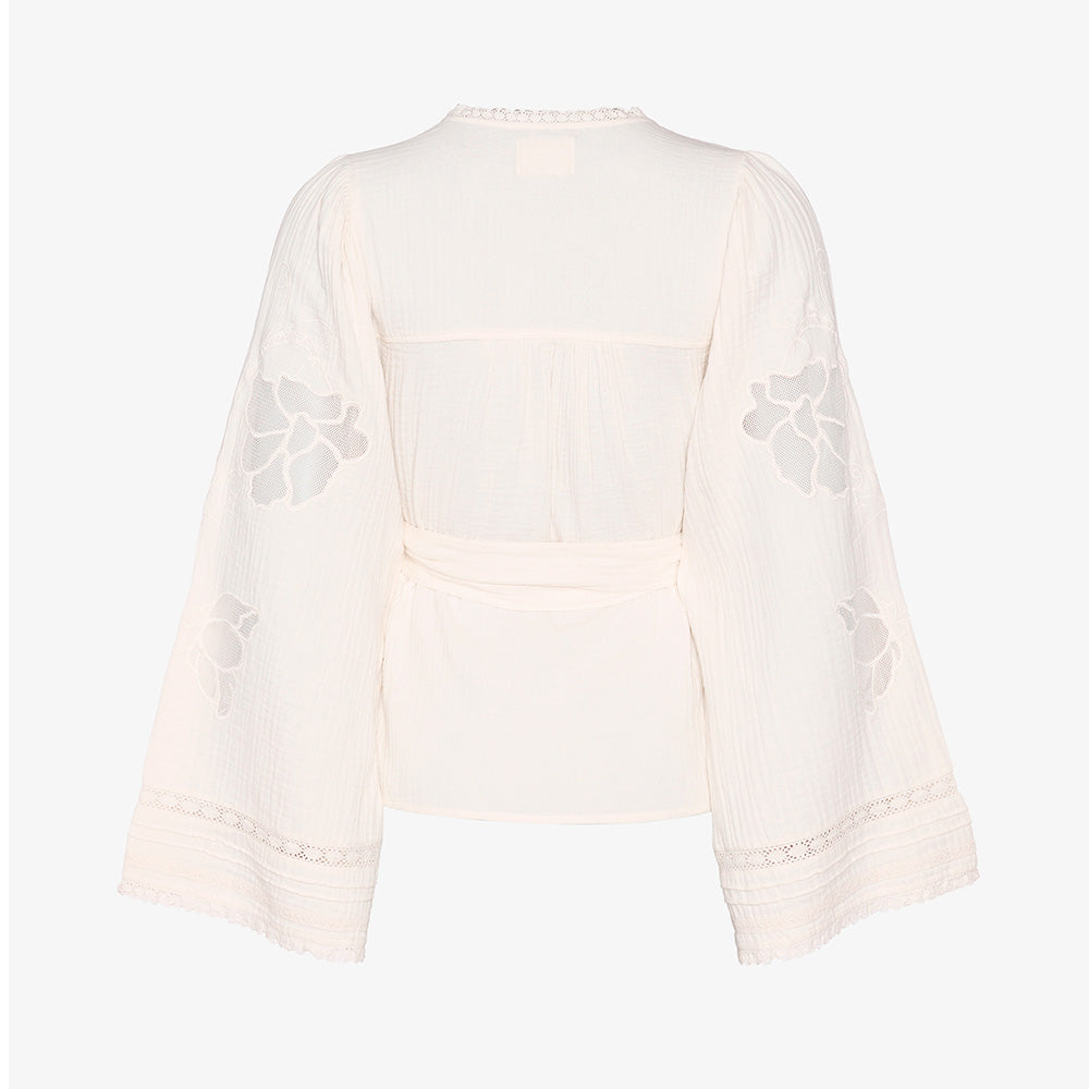 Sissel Edelbo Winfrey Organic Cotton Wrap Top Skjorte Off White