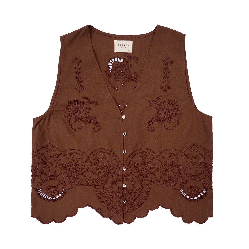 Sissel Edelbo Celestine Top Vest Soft Brown