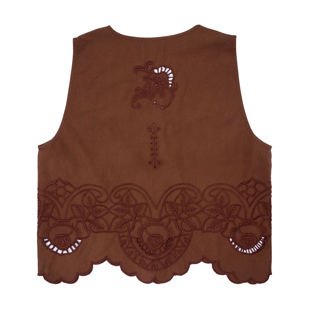 Sissel Edelbo Celestine Top Vest Soft Brown