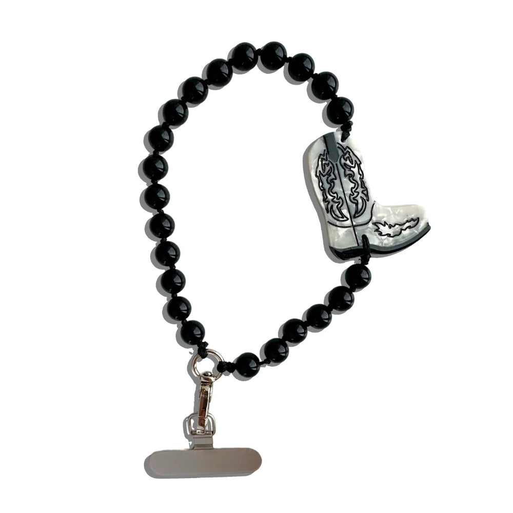 Solar Eclipse Mobil-kæde Natursten Cowboystøvle Sort