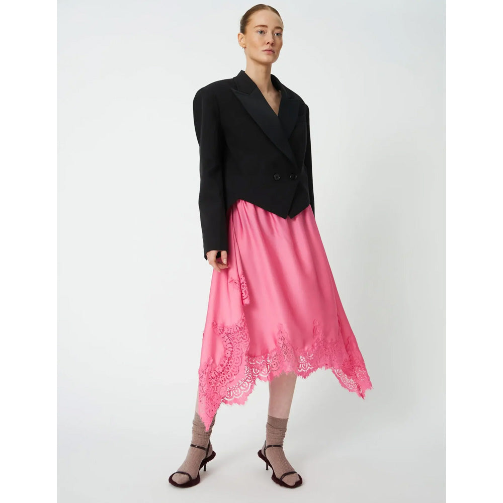 Stella Nova Asymetric Lace Trimmed Nederdel Amazing Pink