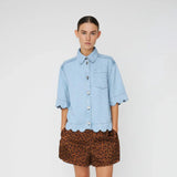 Stella Nova Blød Denim Skjorte Light Blue