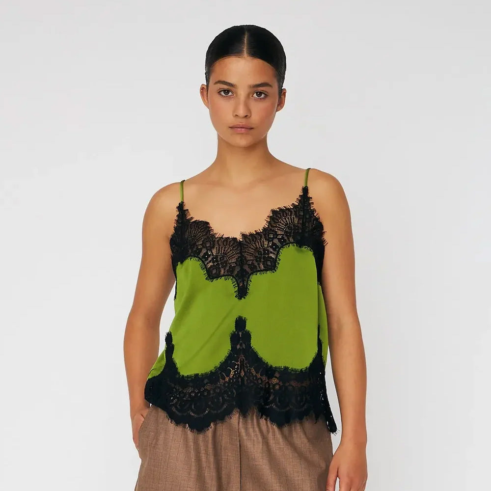 Stella Nova Delicate Lace Top Green Flash