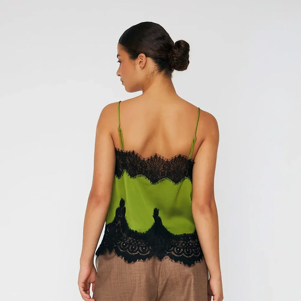 Stella Nova Delicate Lace Top Green Flash