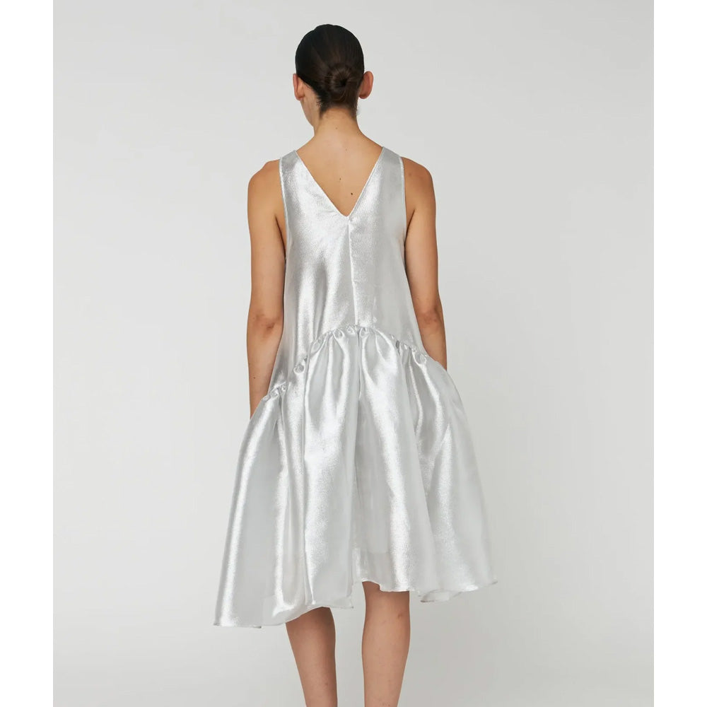 Stella Nova Silver Midi Kjole (str. 34)