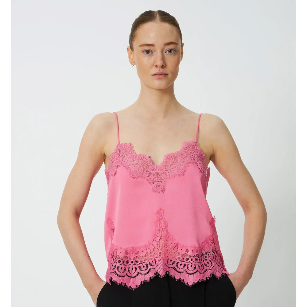Stella Nova Underlayer Lace Top Amazing Pink
