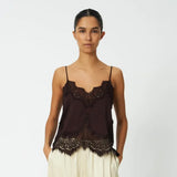 Stella Nova Underlayer Lace Top Dark Brown
