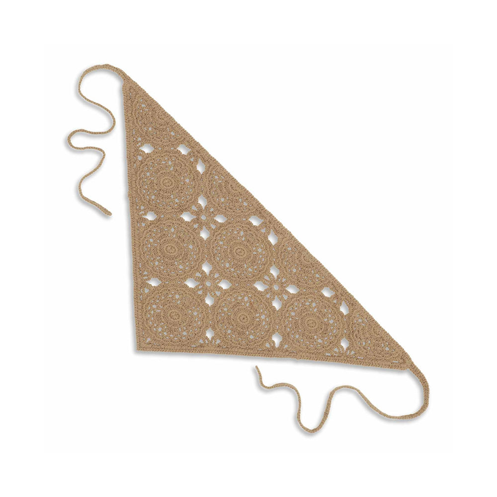 Sui Ava Bohemian New Headscarf Taupe Hæklet