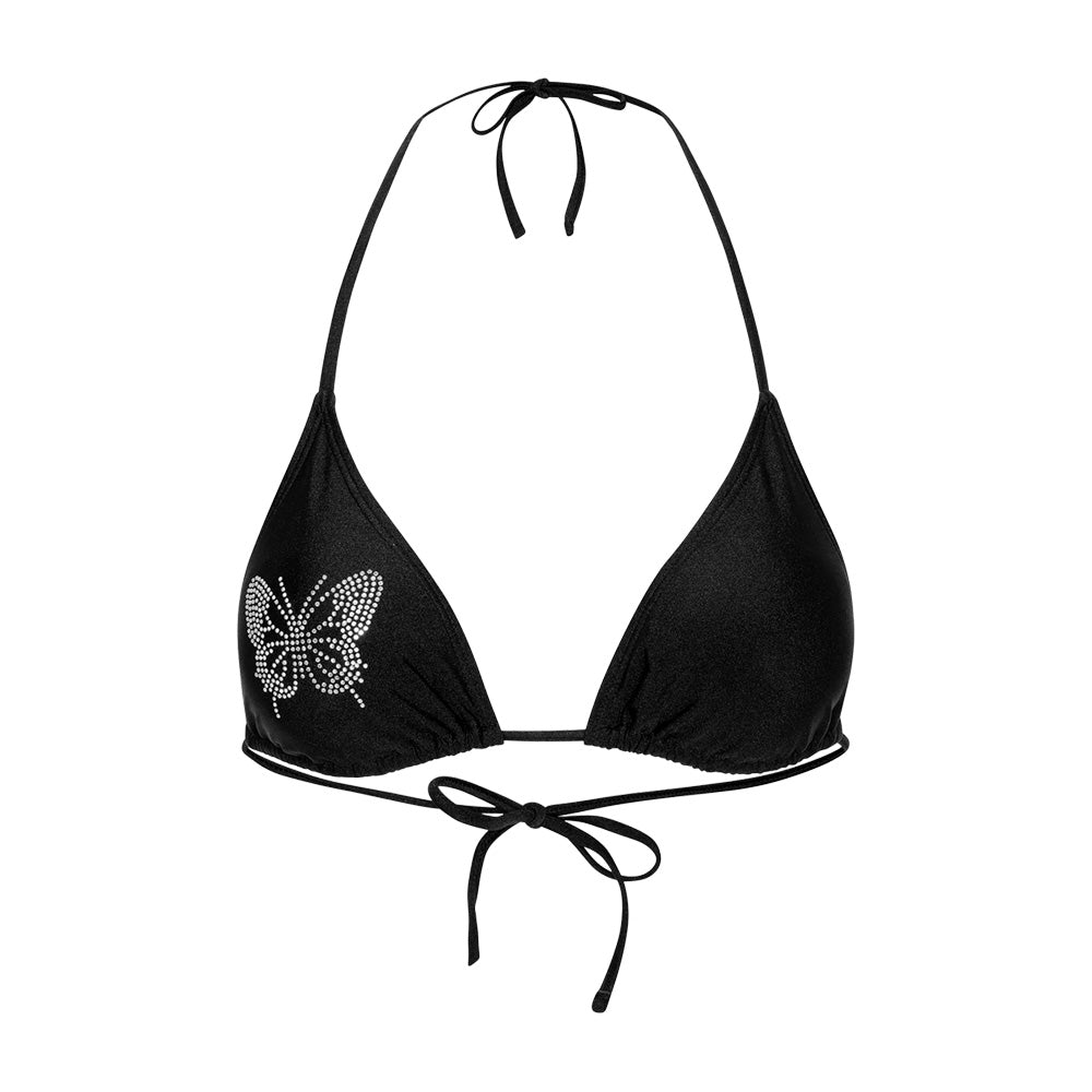 Sui Ava Bikinitop Sort Similisten Sommerfugl