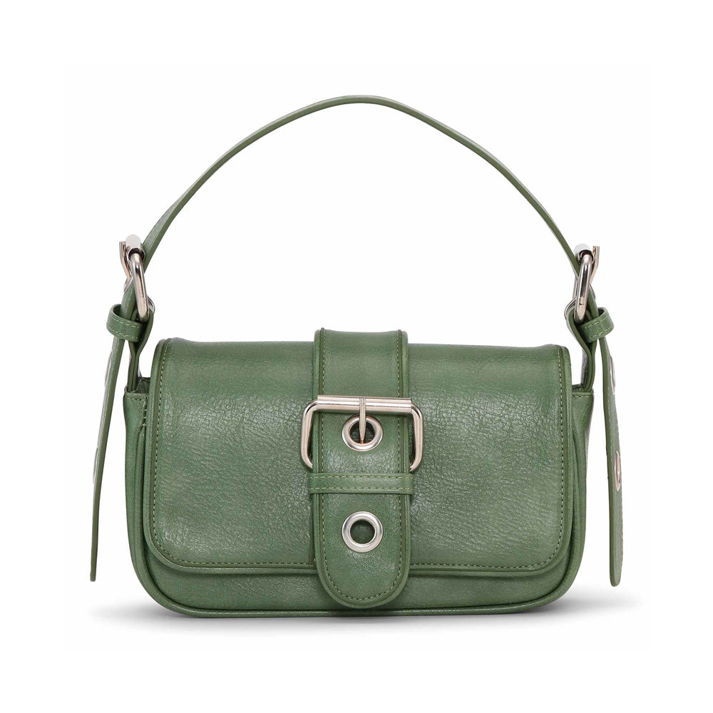 Sui Ava Buckle Bag Green Grapes