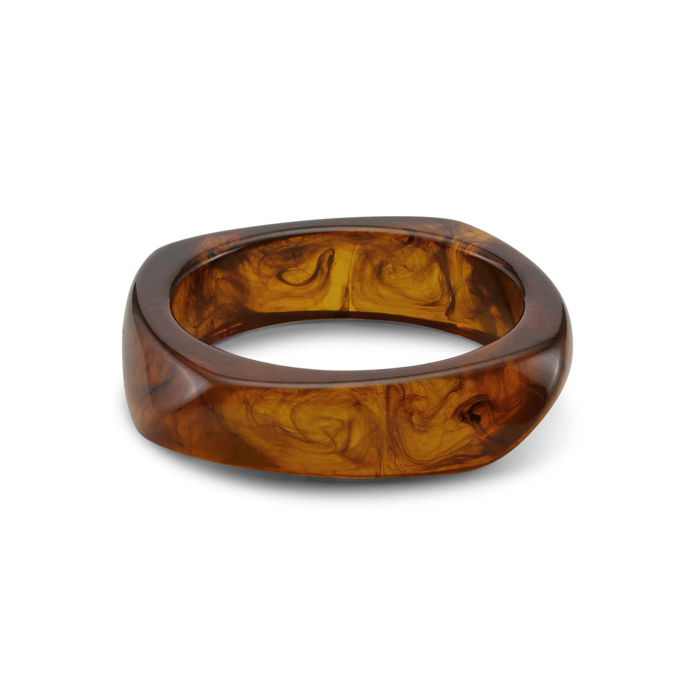 Sui Ava Armbånd Chunky Bangle Golden Brown