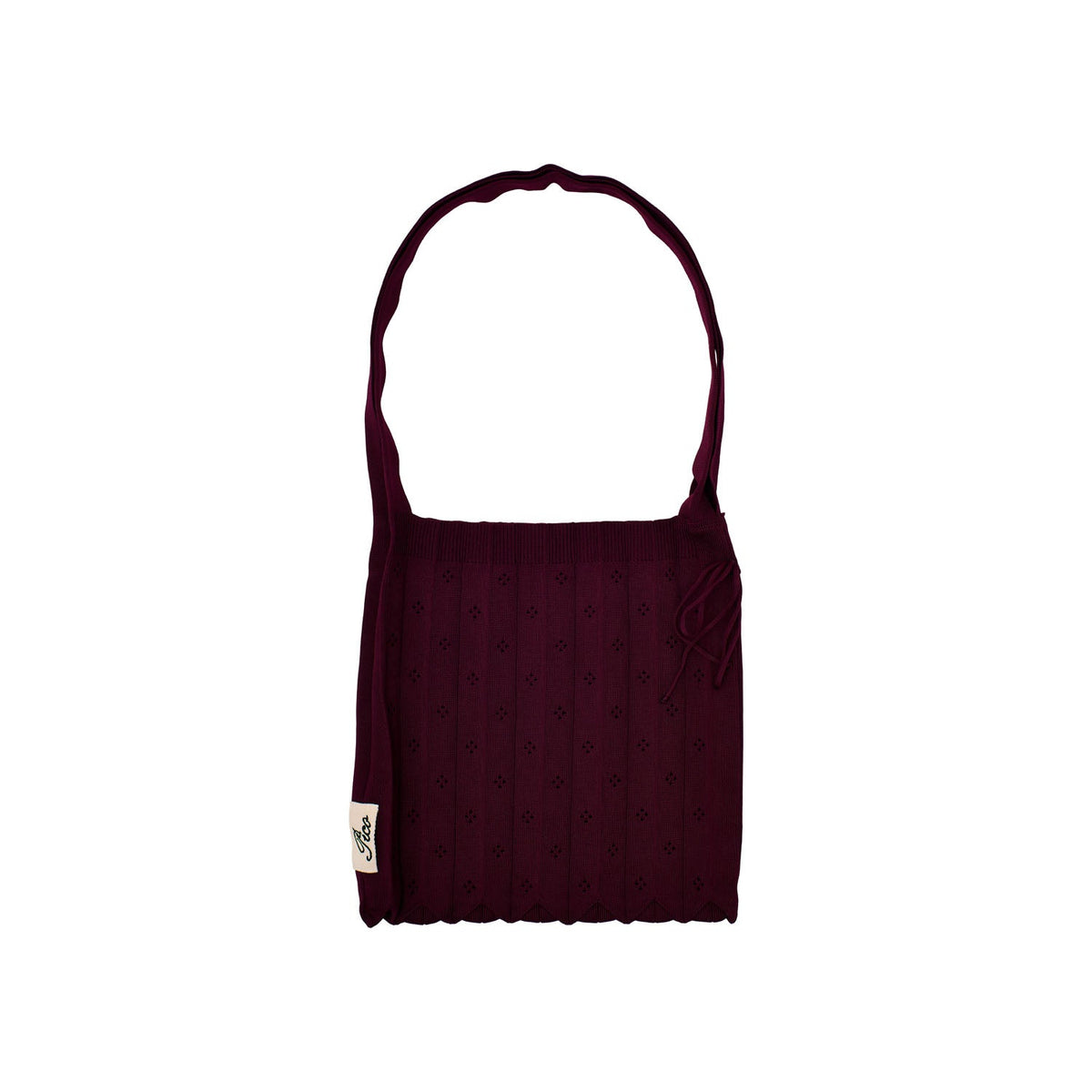Pico Copenhagen Fleur crossbody-taske i mørkelilla vævet polyester