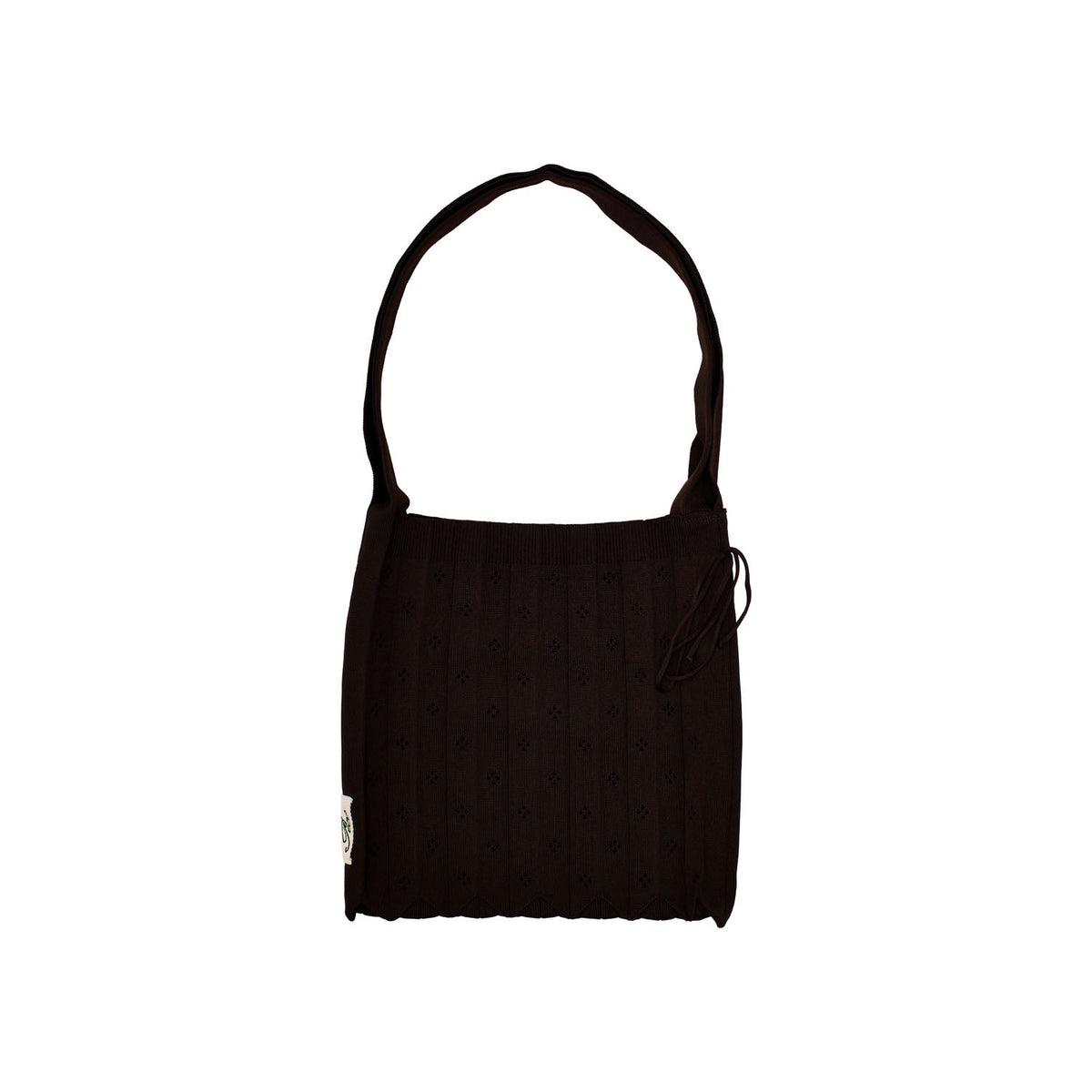 Pico Copenhagen Fleur crossbody-taske i mørkebrun vævet polyester