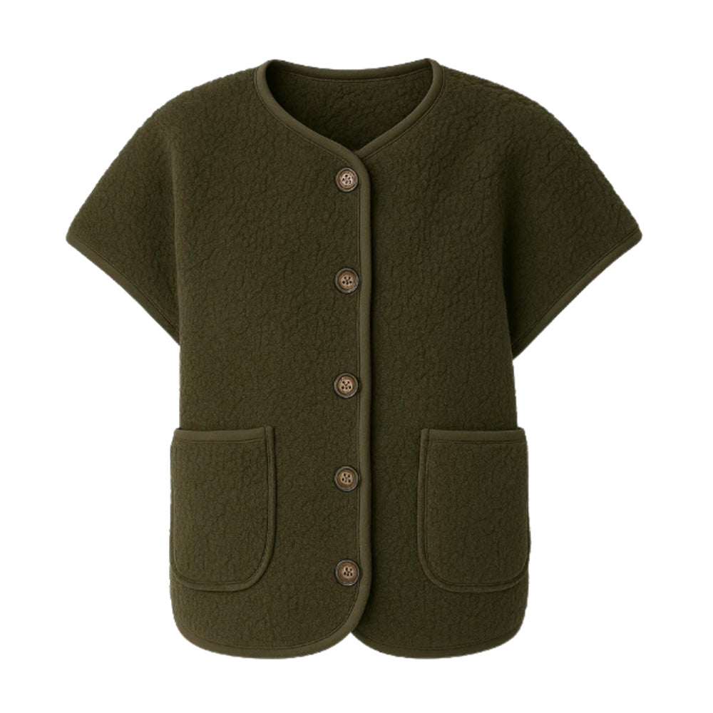 Tiffany Clothing Malou Teddy Vest Dark Army