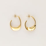 My Jewellery hoops med åbne ovale tynde ringe i guld