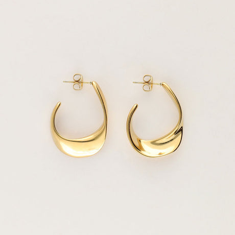 My Jewellery hoops med åbne ovale tynde ringe i guld