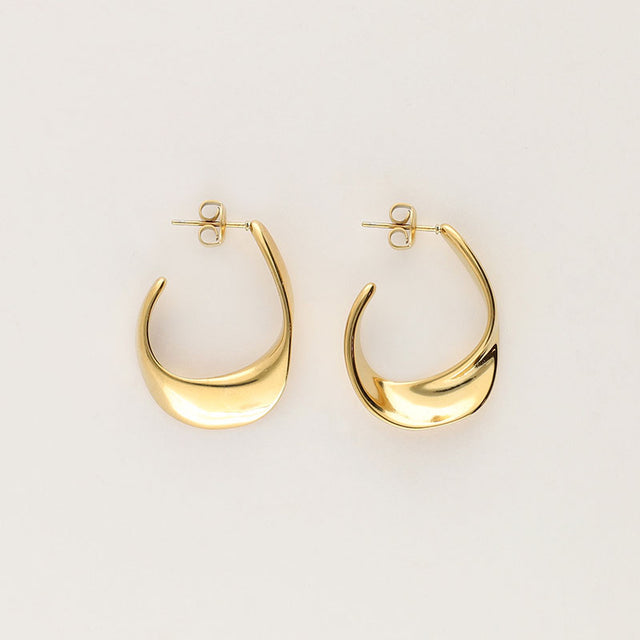 My Jewellery hoops med åbne ovale tynde ringe i guld
