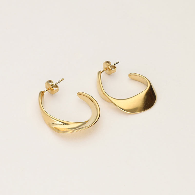 My Jewellery hoops åbne ovale tynde set fra siden
