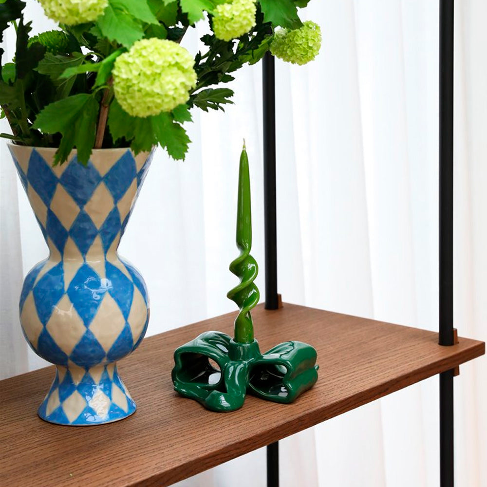 &Klevering Rhombic Vase Blå Harlekin