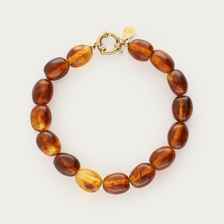 My Jewellery minimalistisk armbånd med brune perler